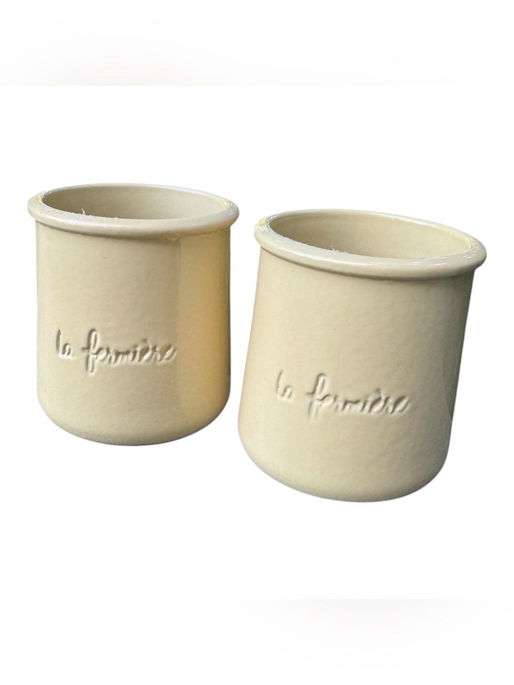 La Fermiere Pastel Yellow limited edition summer 2026 ceramic jars set of 2